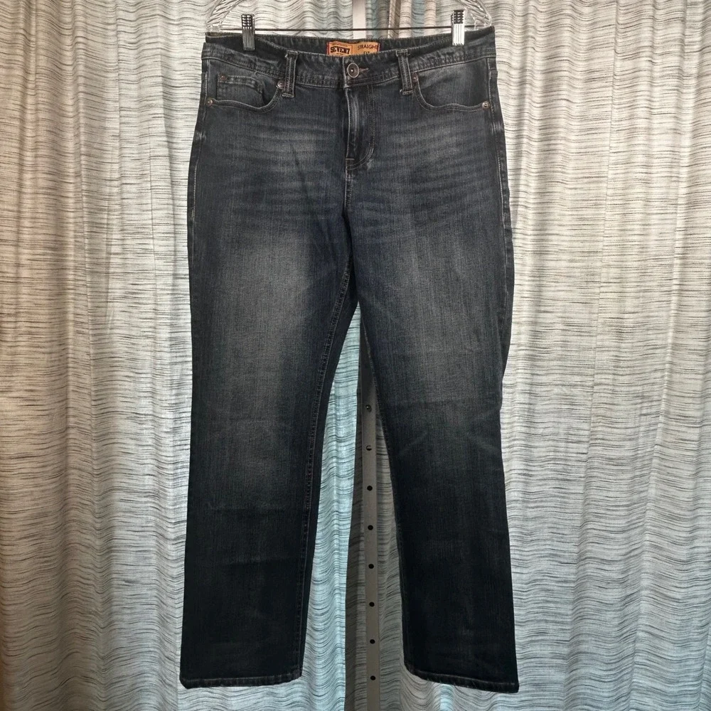 Seven7 Straight Fit Jeans Brown Tint Mens 34x32 SN1364 Denim EUC